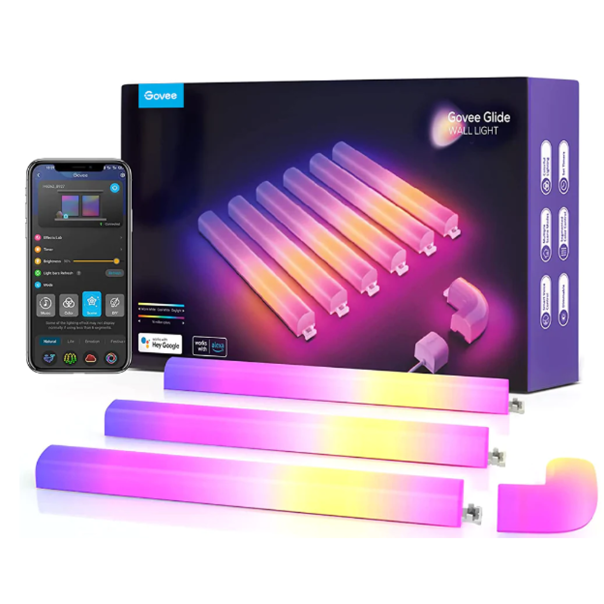 Govee H6062 Glide RGBIC 智慧型壁燈 (6+1) (B6062201-OF-UK)